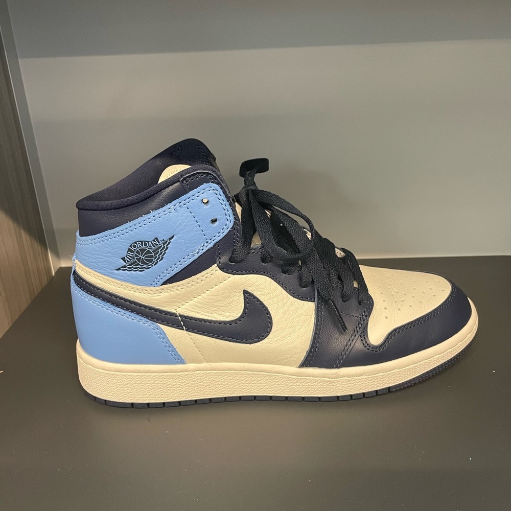 BRAND NEW, custom made Air Jordan sneakers - size 5.5 boys (fits 6.5 women’s)